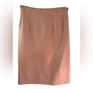 Vintage 80s Cache leather pink midi skirt woman size 10